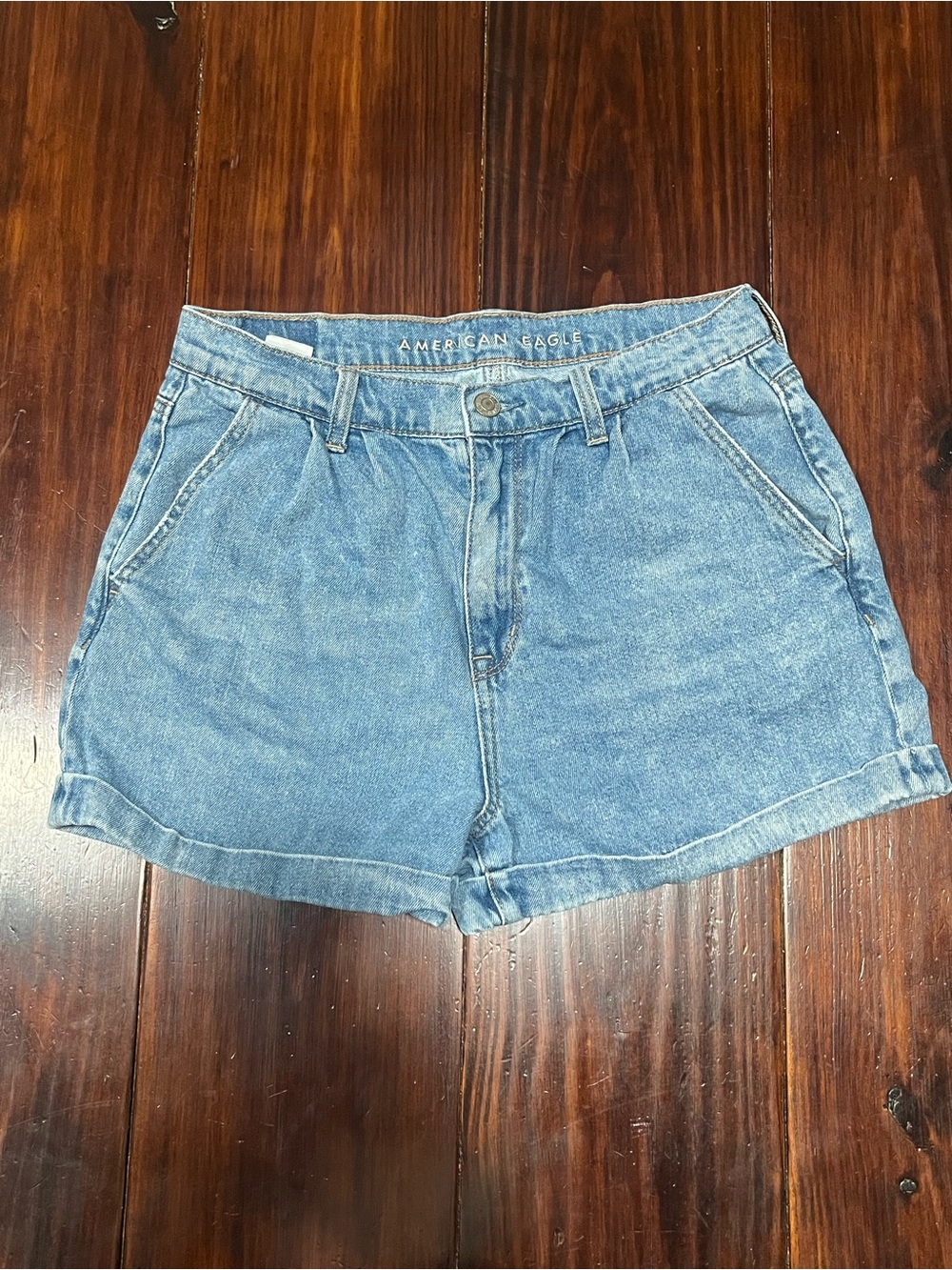 American Eagle Outfitters Blue Denim High-Rise Women’s Shorts